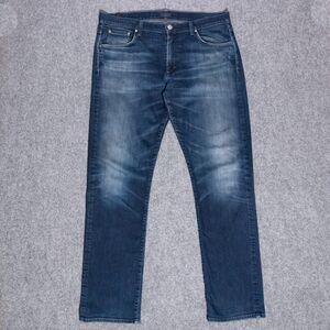 Citizens of Humanity Gage Slim Straight Dark Indigo Blue Stretch Jeans Men 36x32